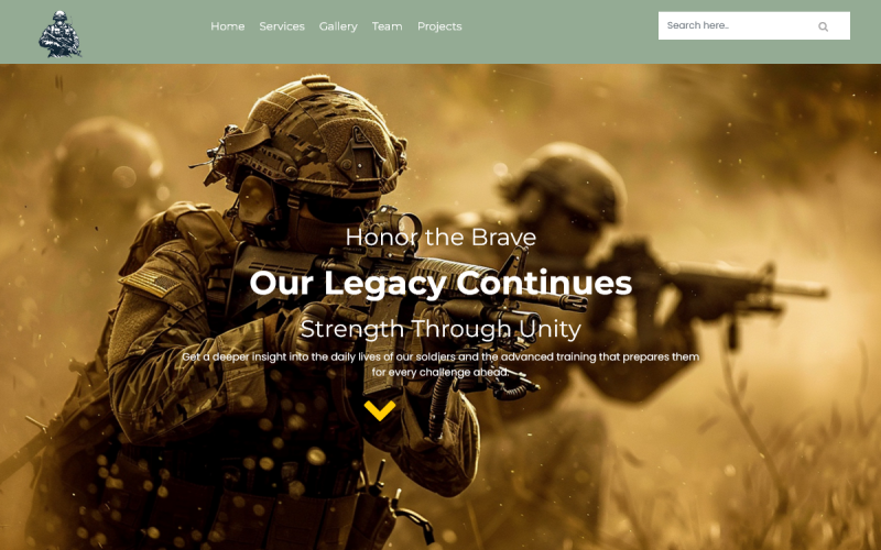 TishArmyHTML - Army HTML Template Landing Page Template