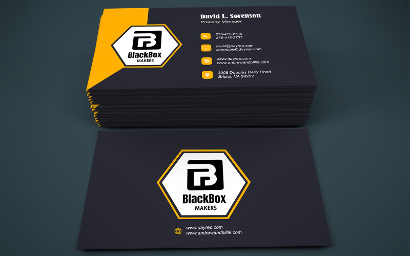 Elegant Business Card Design Fully Customizable and Professional Corporate Identity