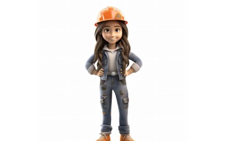 3D pixar Character Child Girl with relevant environment 17