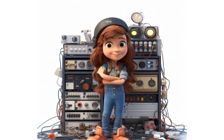 3D pixar Character Child Girl with relevant environment 21