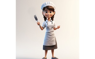 3D pixar Character Child Girl with relevant environment 23