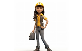 3D pixar Character Child Girl with relevant environment 26