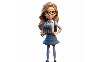 3D pixar Character Child Girl with relevant environment 27