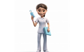 3D pixar Character Child Girl with relevant environment 31