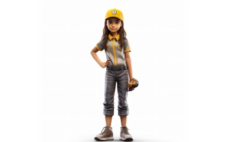3D pixar Character Child Girl with relevant environment 49