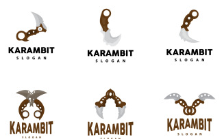 Kerambit Logo Weapon Tool Vector DesignV4