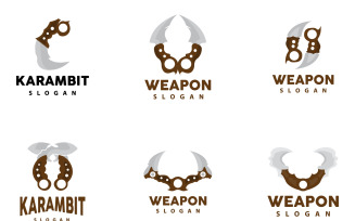 Kerambit Logo Weapon Tool Vector DesignV5