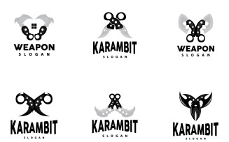Kerambit Logo Weapon Tool Vector DesignV6