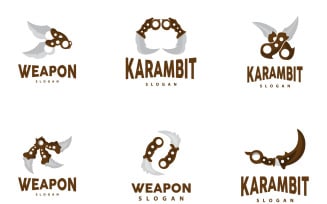Kerambit Logo Weapon Tool Vector DesignV8