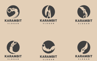 Kerambit Logo Weapon Tool Vector DesignV9
