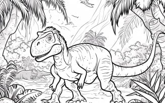 Allosaurus Dinosaur Colouring Pages 2