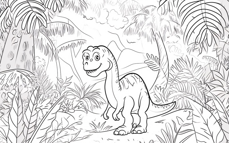 Allosaurus Dinosaur Colouring Pages 6 Illustration