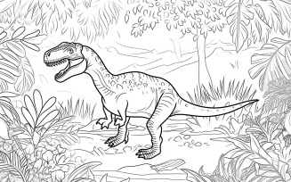 Allosaurus Dinosaur Colouring Pages 7