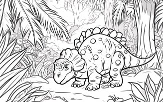 Ankylosaurus Dinosaur Colouring Pages 2