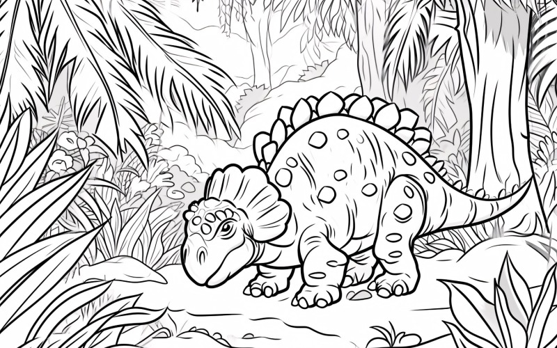 Ankylosaurus Dinosaur Colouring Pages 2 Illustration