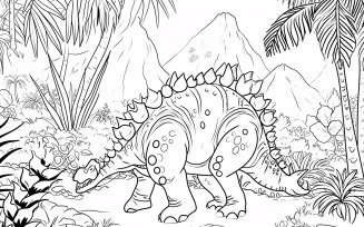 Ankylosaurus Dinosaur Colouring Pages 3