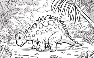 Ankylosaurus Dinosaur Colouring Pages 4