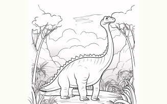 Brachiosaurus Dinosaur Colouring Pages 3