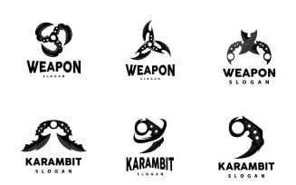 Kerambit Logo Weapon Tool Vector DesignV12