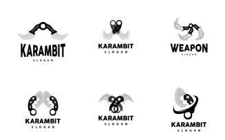 Kerambit Logo Weapon Tool Vector DesignV13