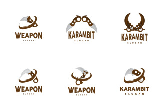 Kerambit Logo Weapon Tool Vector DesignV16