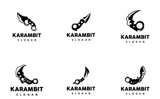 Kerambit Logo Weapon Tool Vector DesignV21