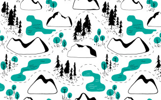 Outdoor Map Seamless Patterns