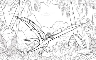 Pteranodon Dinosaur Colouring Pages 2
