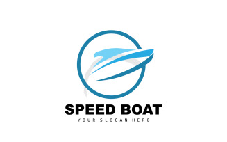 Speed Boat Logo Ship Sailboat DesignV12