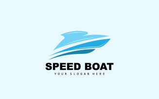 Speed Boat Logo Ship Sailboat DesignV1