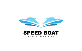 Speed Boat Logo Ship Sailboat DesignV22