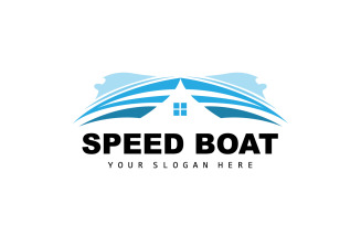 Speed Boat Logo Ship Sailboat DesignV23
