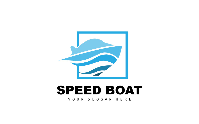 Speed Boat Logo Ship Sailboat DesignV24 Logo Template