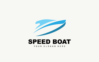 Speed Boat Logo Ship Sailboat DesignV3