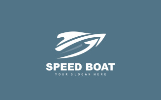 Speed Boat Logo Ship Sailboat DesignV4