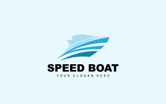 Speed Boat Logo Ship Sailboat DesignV7