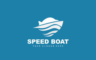 Speed Boat Logo Ship Sailboat DesignV8