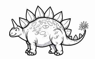 Stegosaurus Dinosaur Colouring Pages 1