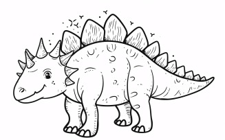 Stegosaurus Dinosaur Colouring Pages 3
