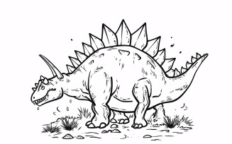 Stegosaurus Dinosaur Colouring Pages 4
