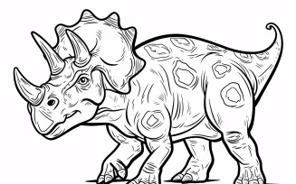 Triceratops Dinosaur Colouring Pages 3
