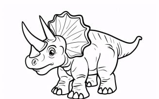Triceratops Dinosaur Colouring Pages 4