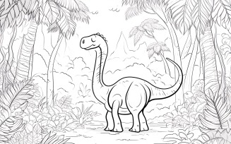 Apatosaurus Dinosaur Colouring Pages 1