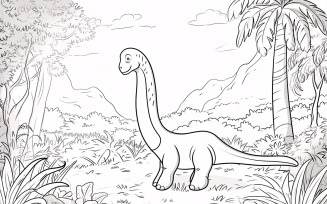 Apatosaurus Dinosaur Colouring Pages 2