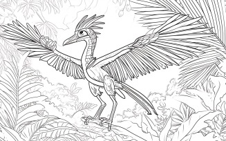 Archaeopteryx Dinosaur Colouring Pages 2
