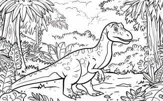 Baryonyx Dinosaur Colouring Pages 1