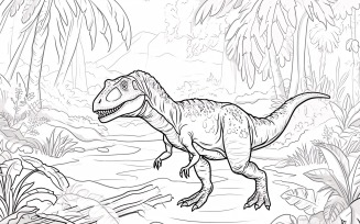 Baryonyx Dinosaur Colouring Pages 3