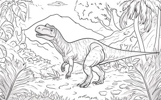 Carnotaurus Dinosaur Colouring Pages 1
