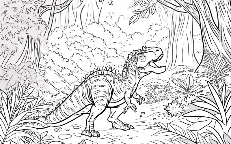 Carnotaurus Dinosaur Colouring Pages 3 Illustration
