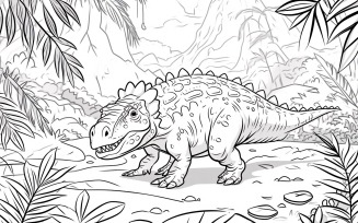 Carnotaurus Dinosaur Colouring Pages 4